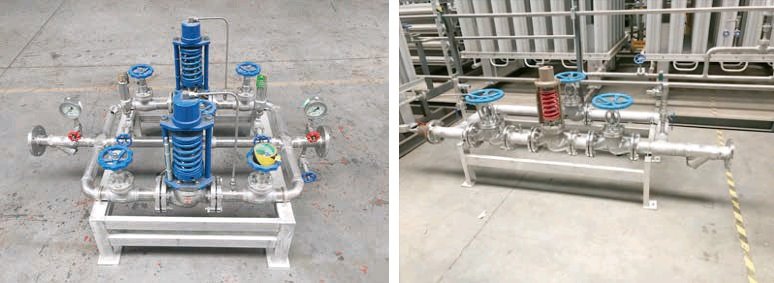 O2 N2 Ar CO2 Pressure Control Valve
